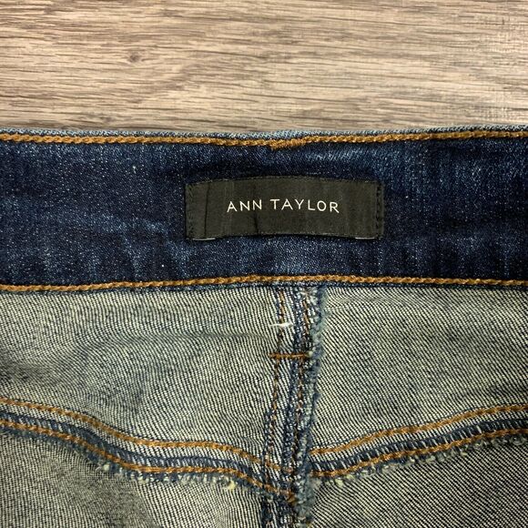 Ann Taylor Jeans Womens Size 00 Slim Crop Modern Fit Raw Hem Denim Stretch Pants - Picture 7 of 10